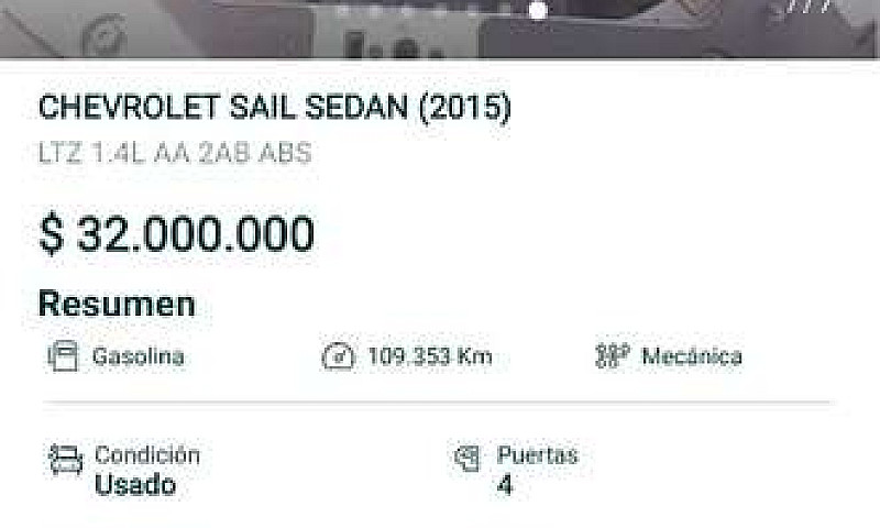 Vendo Chevrolet Sail...