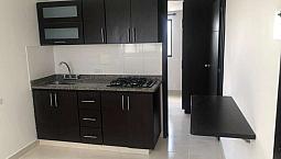 Apartaestudio Una Alcoba, Cocina Semiintegral, Patio Interior De Ropa, Barra Americana, Baño Agua Caliente Gas Natural