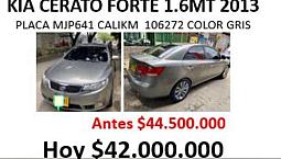 Se Vende Kia Cerato 2013 Full Equipo . Km 106 Mil , Caleño En Muy Buen Estado