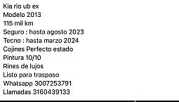 Vendo Kia Rio Ub Ex